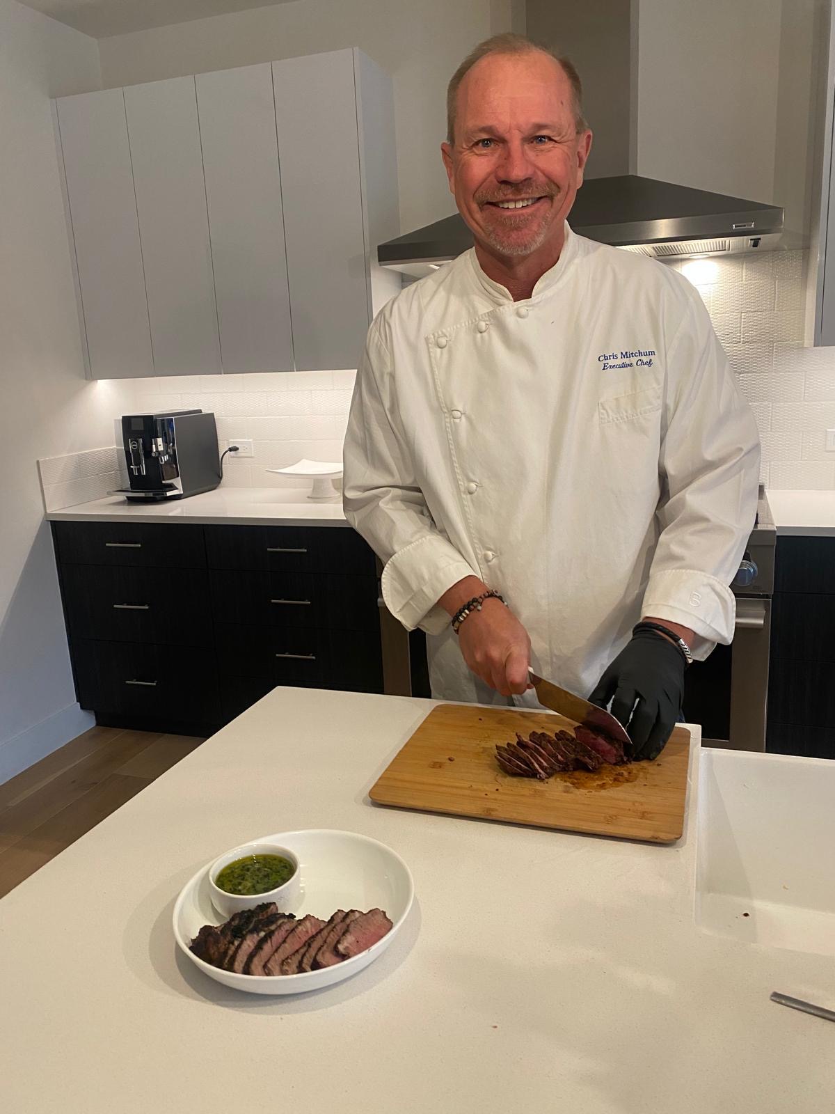 Learn about Chef Chris Mitchum of HotDog Hospitality in Basalt, CO, with 40+ years of experience, sommelier expertise, and a passion for food.